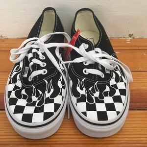 Vans checkered flames